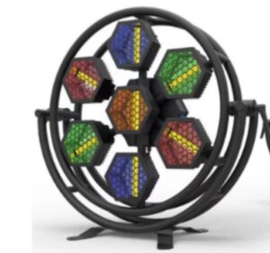 7pcs LED Round Retro Light